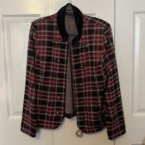 Tommy Hilfiger plaid band jacket